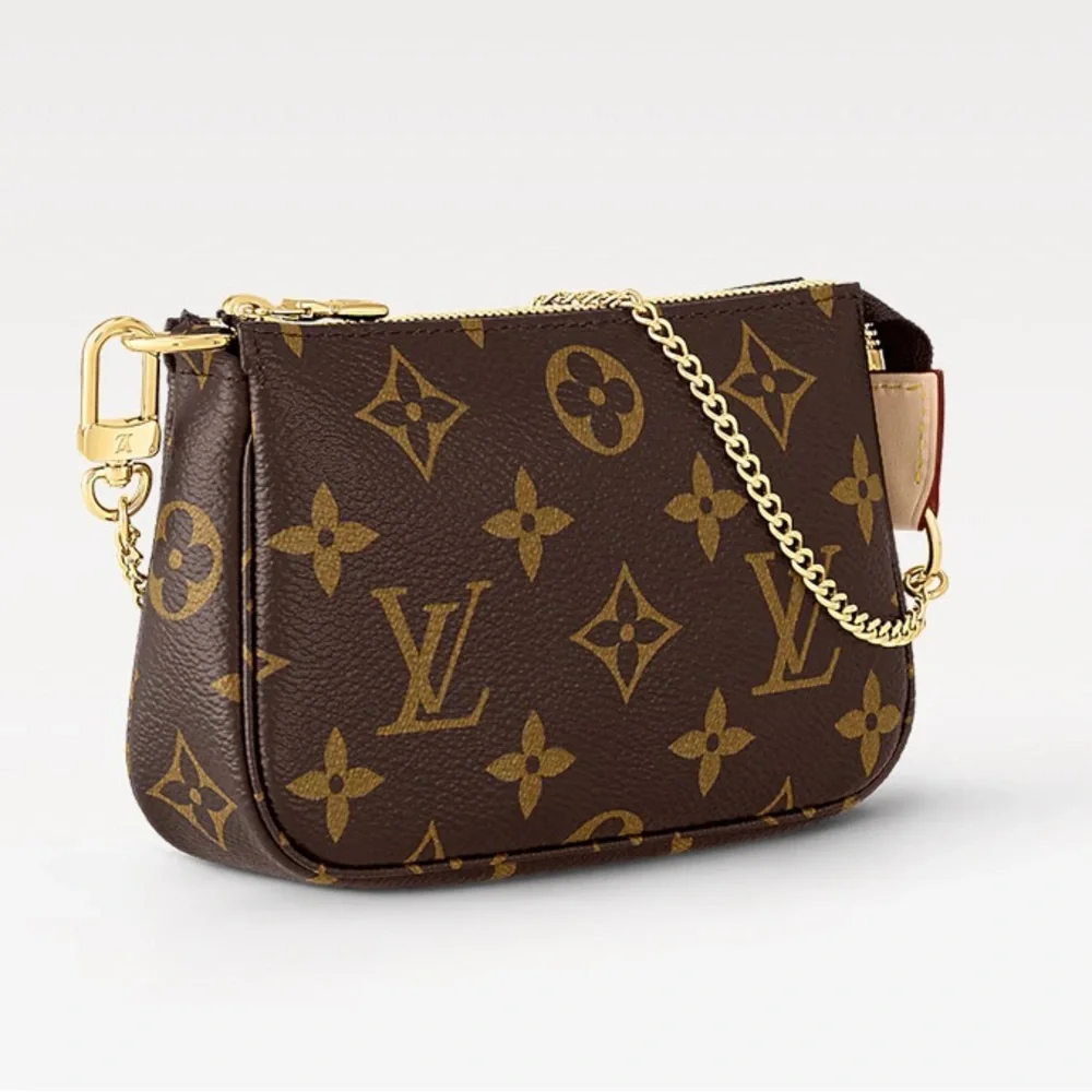 ⭕️SOLD⭕️Louis Vuitton Gold and Brown Monogram Wristlet - Picture 2 of 15
